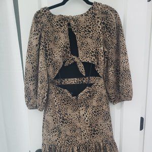 COPY - Anthropologie Leopard Print Dress with Tie Back